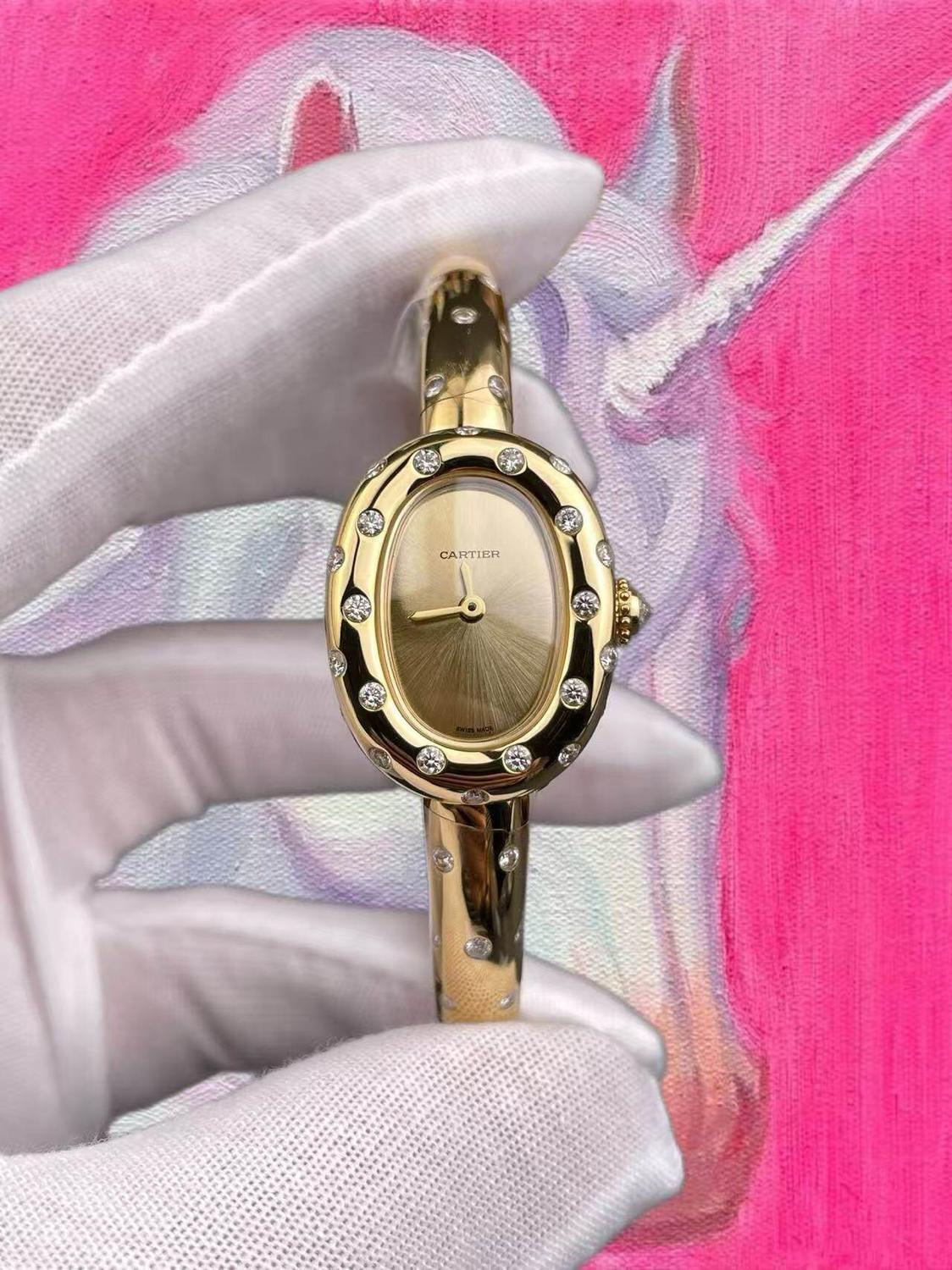 Cartier lady wrist watch 卡地亞 浴缸 女士 WJBA0063