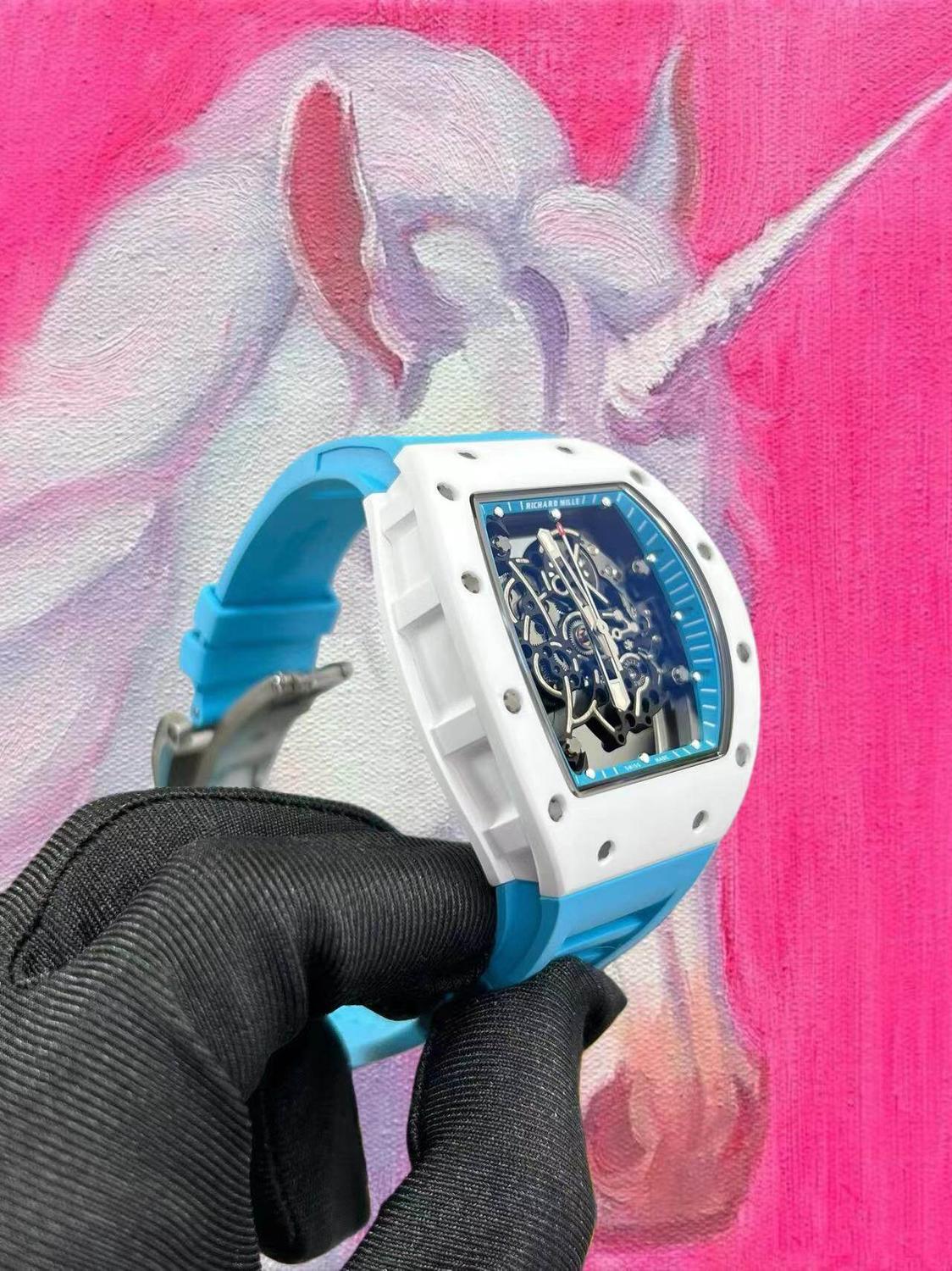 改裝定制 Richard Mille 理查德米勒 RM055 白陶瓷 亞洲限量版