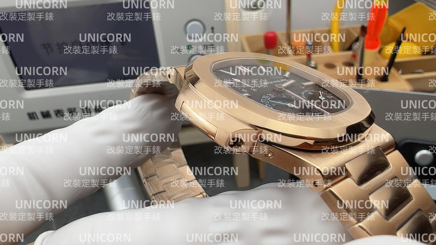 改裝定制 PPF廠 PATEK PHILIPPE 百達翡麗 運動優雅 NAUTILUS系列 鸚鵡螺 40mm 玫瑰金