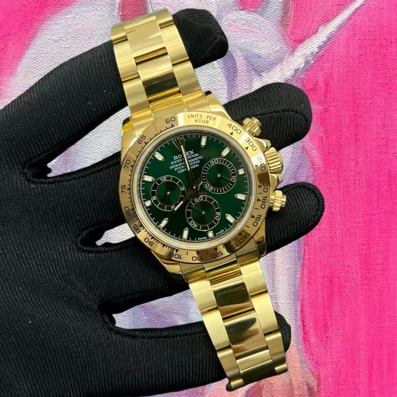  改裝定製 CBD廠 高仿ROLEX Daytona 勞力士 綠金迪 地通拿 M116508-0013