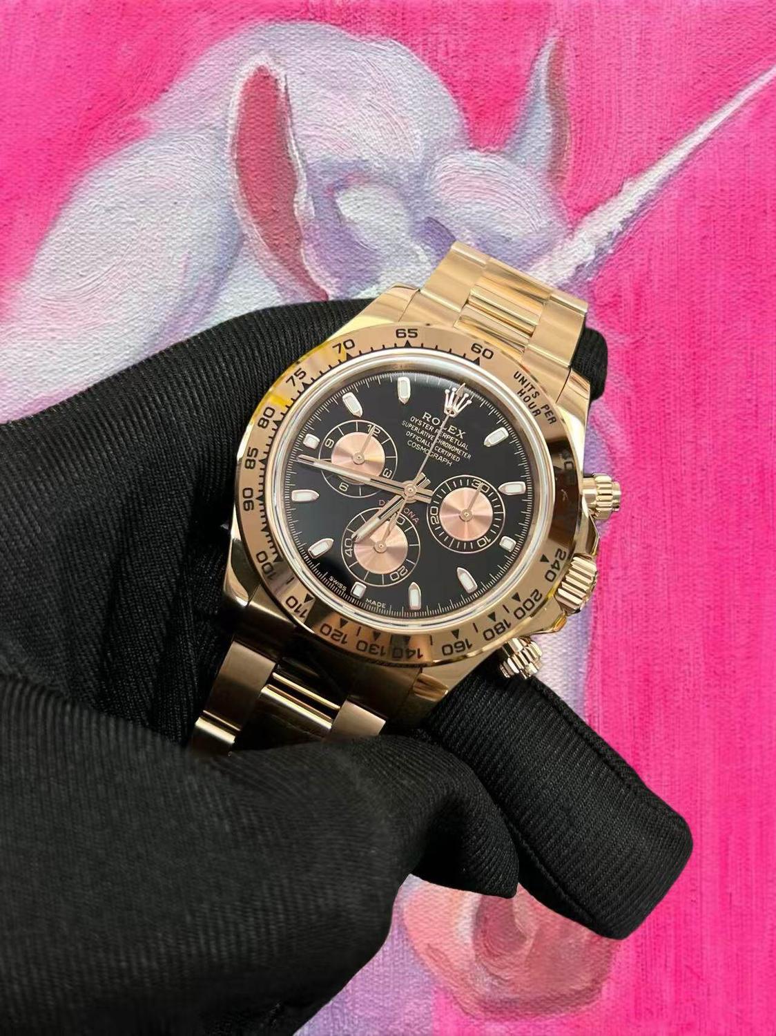 改裝定製 ROLEX Daytona 勞力士地通拿 M116505ln-0008 玫瑰金