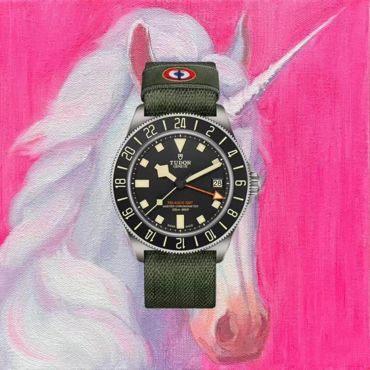 M+廠 TUDOR帝舵 領潛型FXD格林尼治款 自動機械機芯 42mm 黑色錶盤 鈦金屬錶殼