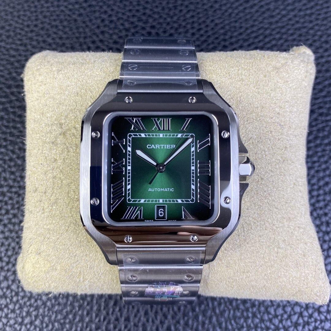 BV廠 Cartier 卡地亞 SANTOS系列 山度士腕表 綠面