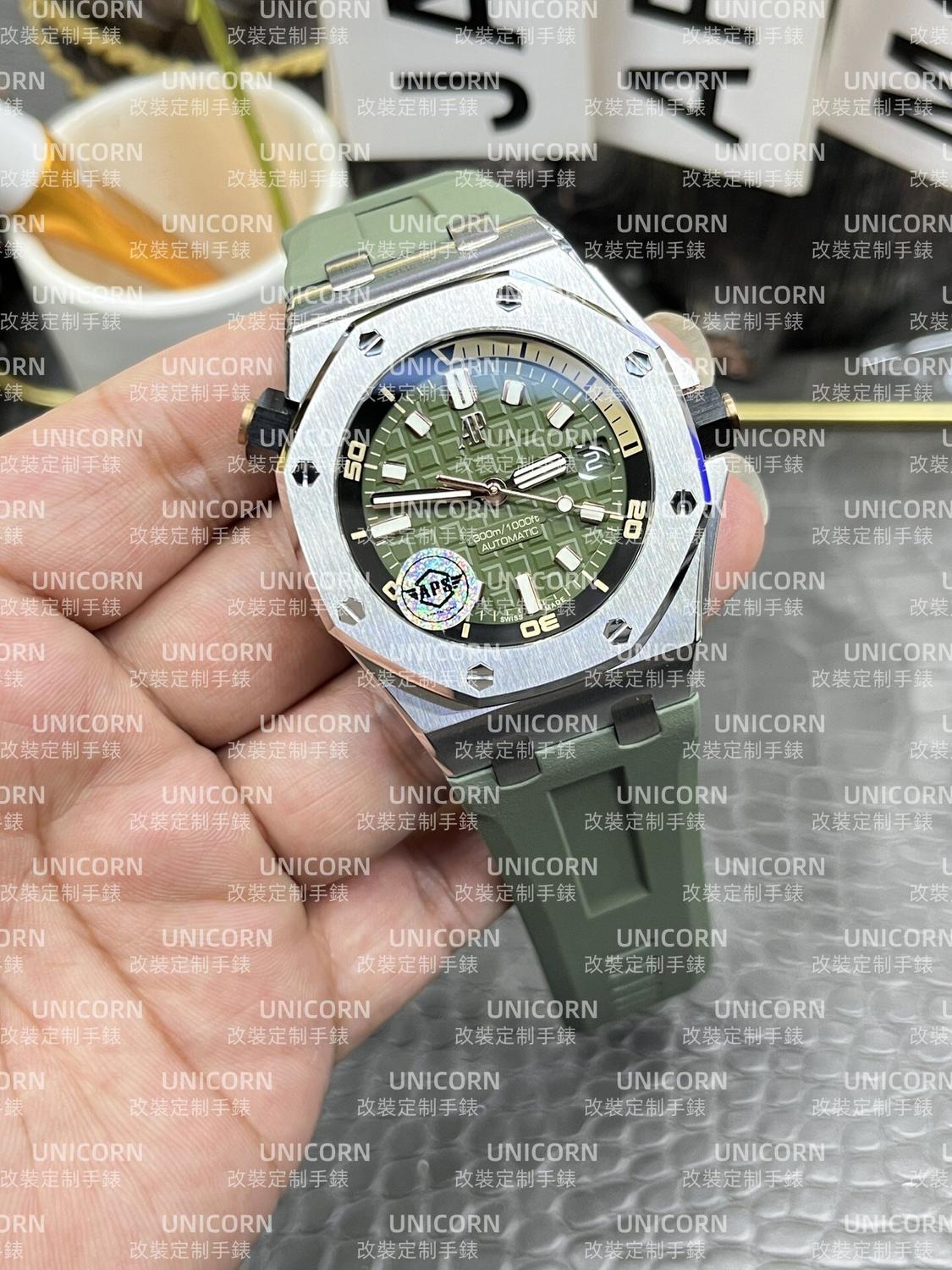 APS廠 AUDEMARS PIGUET 愛彼皇家橡樹離岸型 42mm 綠色錶盤