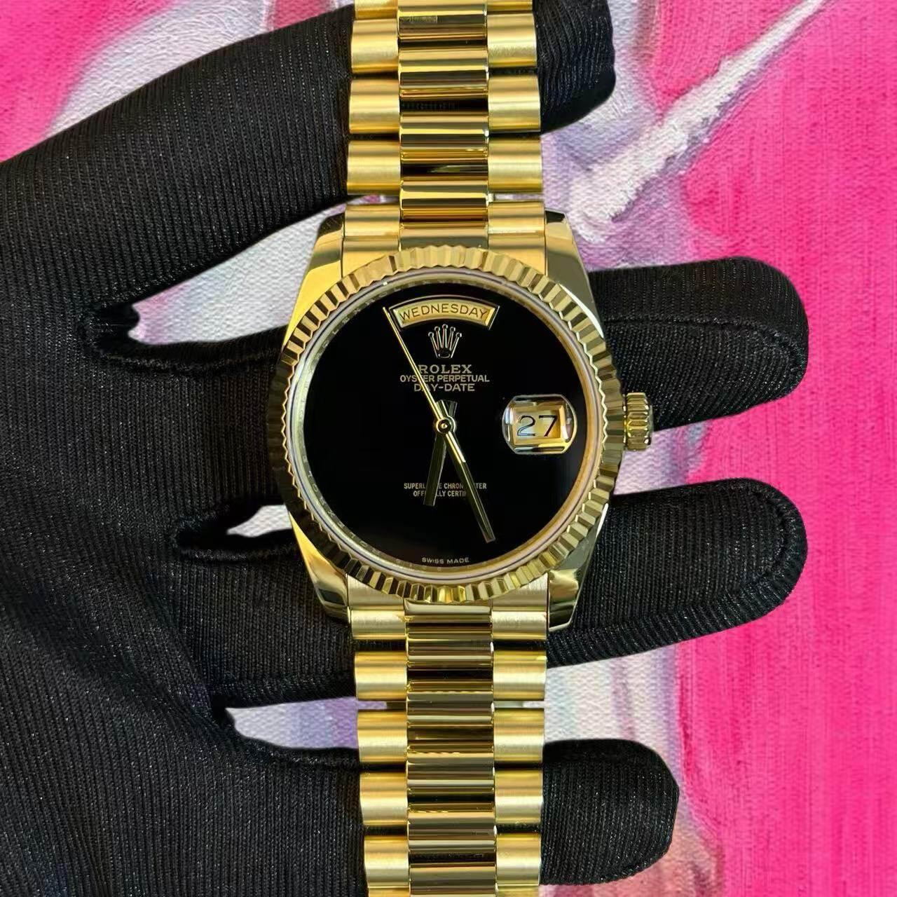 私人訂製 高仿ROLEX 勞力士DD Daydate 無字天書 18328