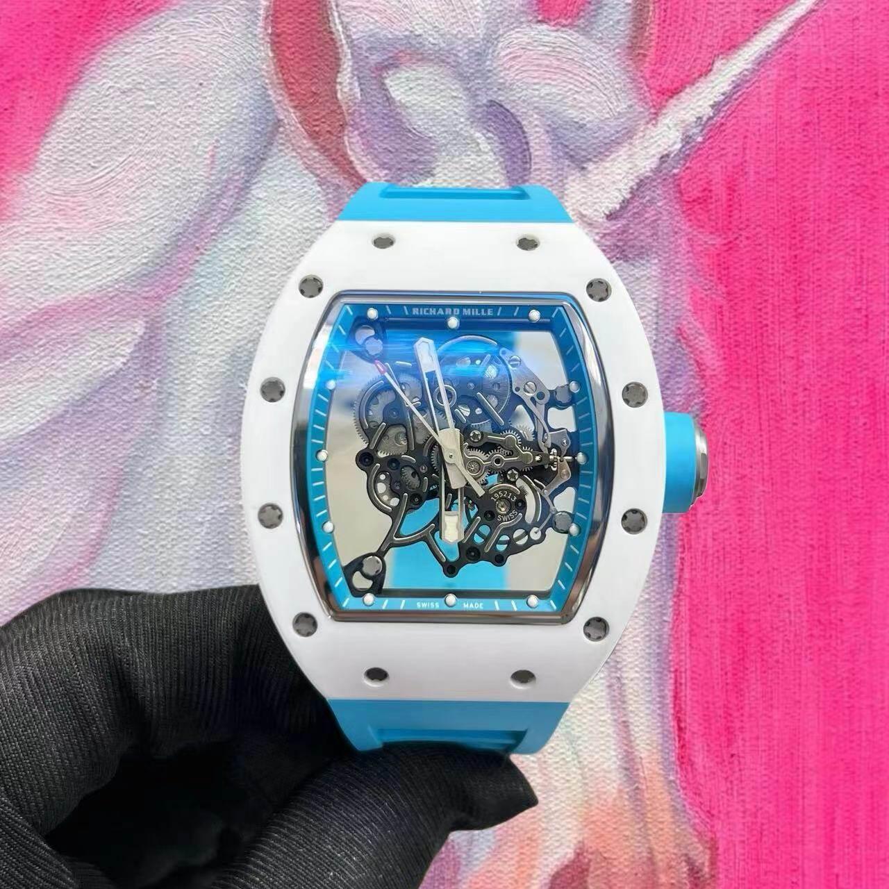 改裝定制 高仿 Richard Mille 理查德米勒 RM055 白陶瓷 亞洲限量版