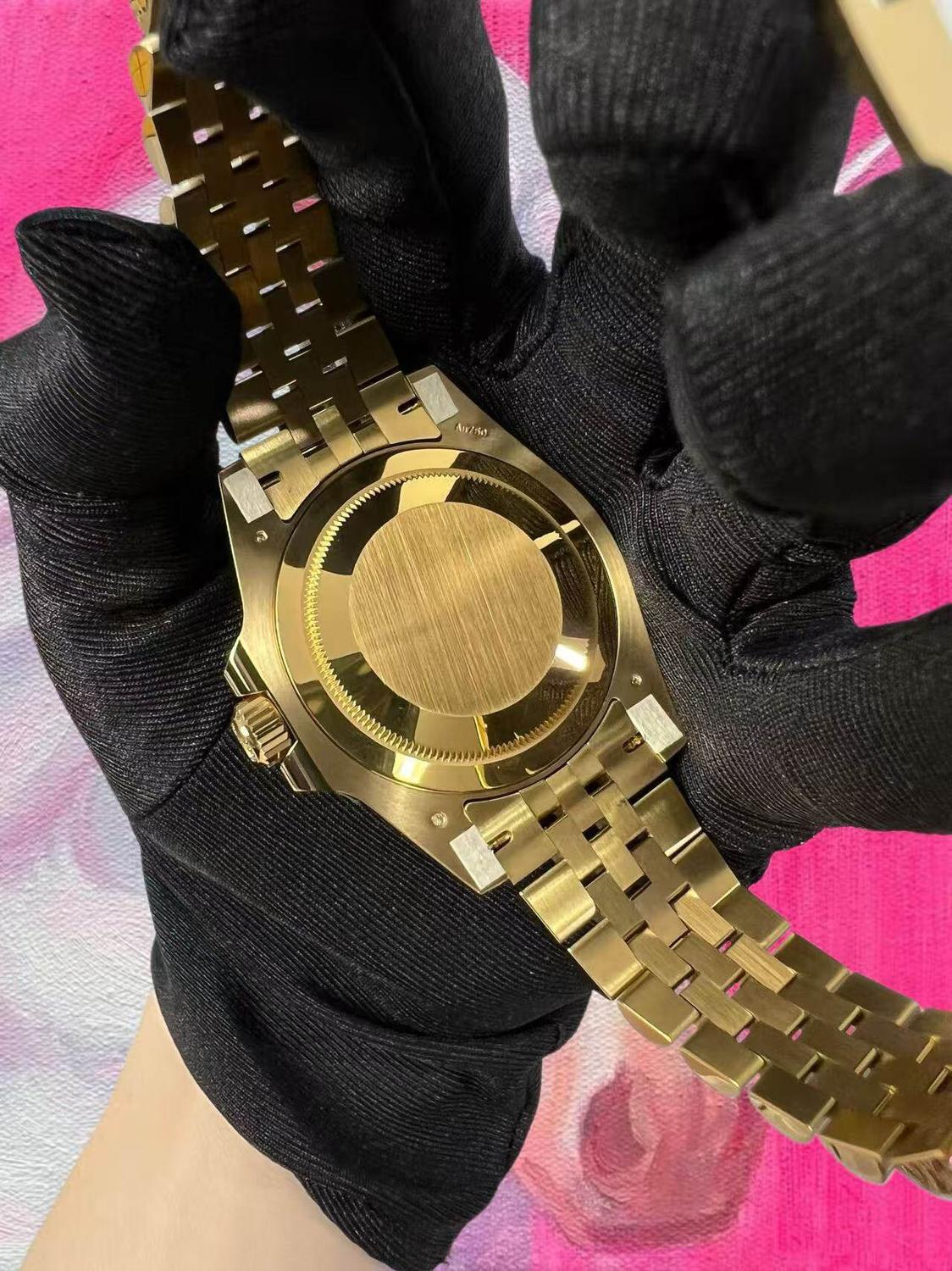 改裝定制 ROLEX 勞力士 格林尼治 GMT 全金皮蛋圈 M126718GRNR-0001