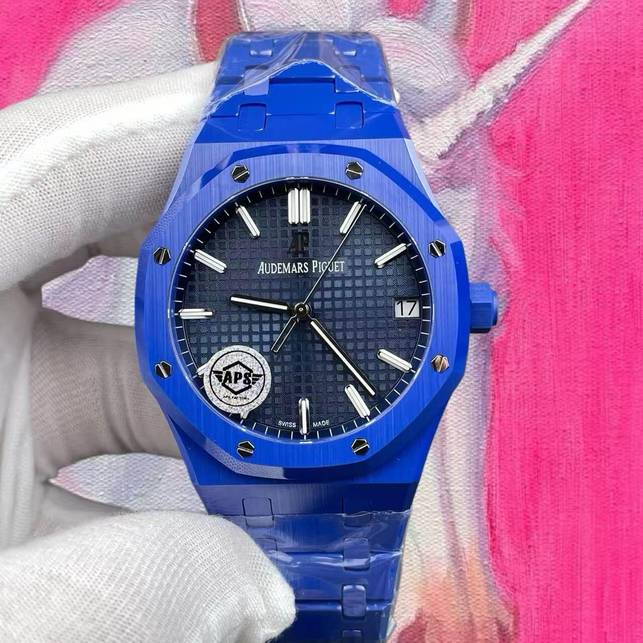 APS廠 高仿愛彼 皇家橡樹 15500 藍陶瓷 藍盤