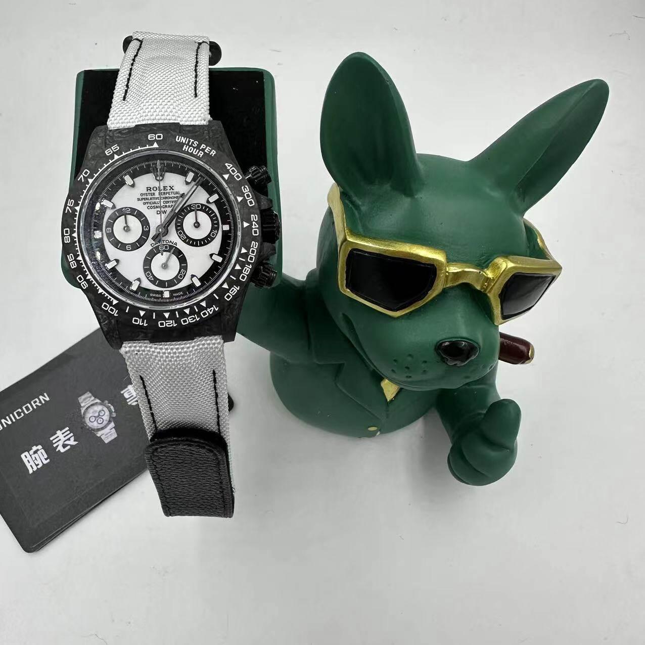 DIW廠改裝 ROLEX勞力士 碳纖維迪通拿 4130機芯 黑白熊貓