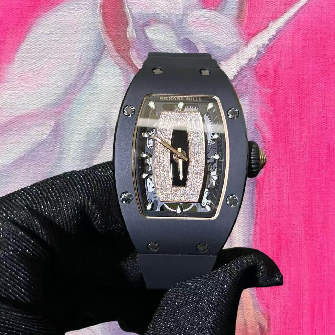 改裝定制 高仿 Richard Mille 理查德米勒RM07-01紅唇黑陶瓷