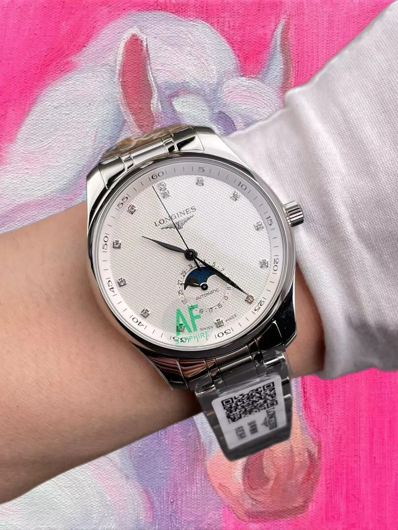 AF廠 浪琴 名匠 四針月相 麥粒紋盤 42mm 2892機芯