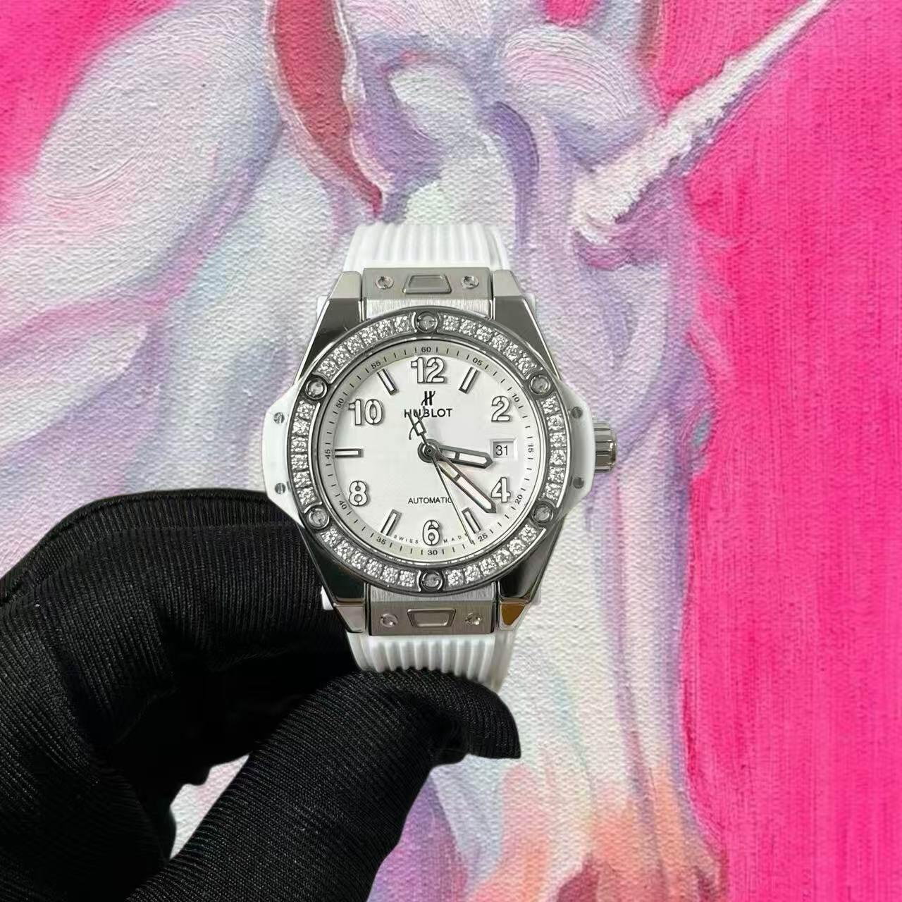 私人訂製 高仿Hublot bigbang 恆寶 宇舶大爆炸 485.SE.2010.RW.1204 雪山白 33mm