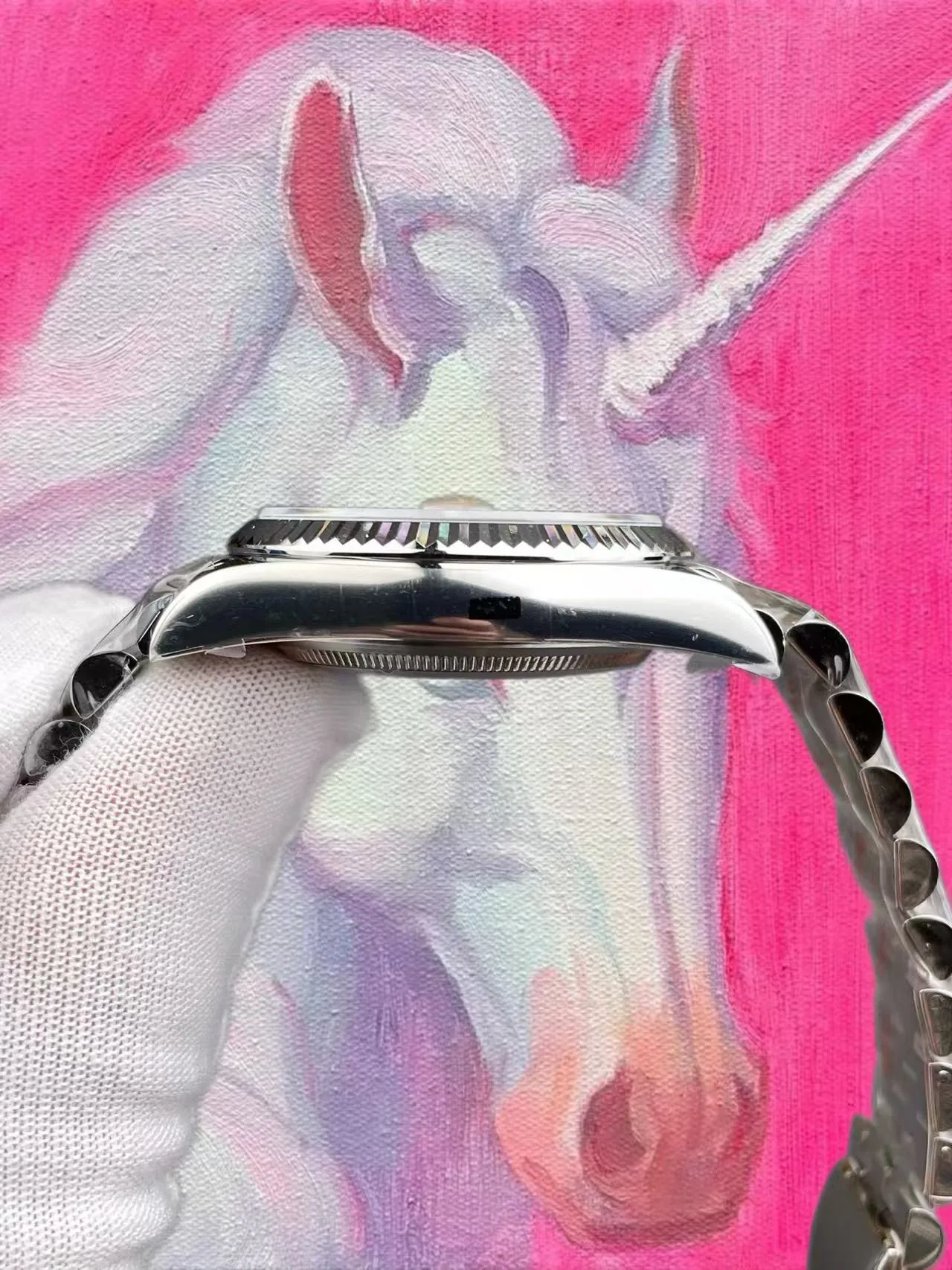 ARF廠 勞力士 日志型 36mm 白貝母鑽刻 五珠鏈 丹東3235