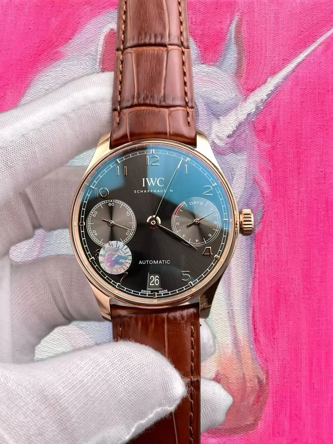 AZ廠 萬國 葡七 玫瑰金 灰盤金針 42mm 52010機芯