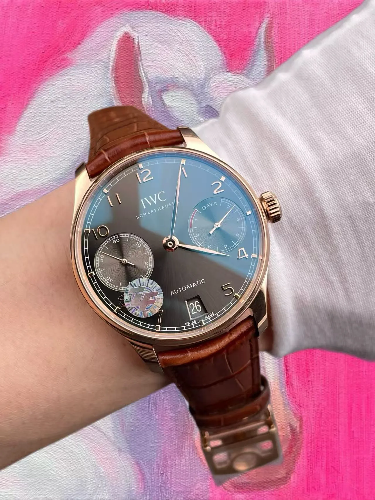 AZ廠 萬國 葡七 玫瑰金 灰盤金針 42mm 52010機芯