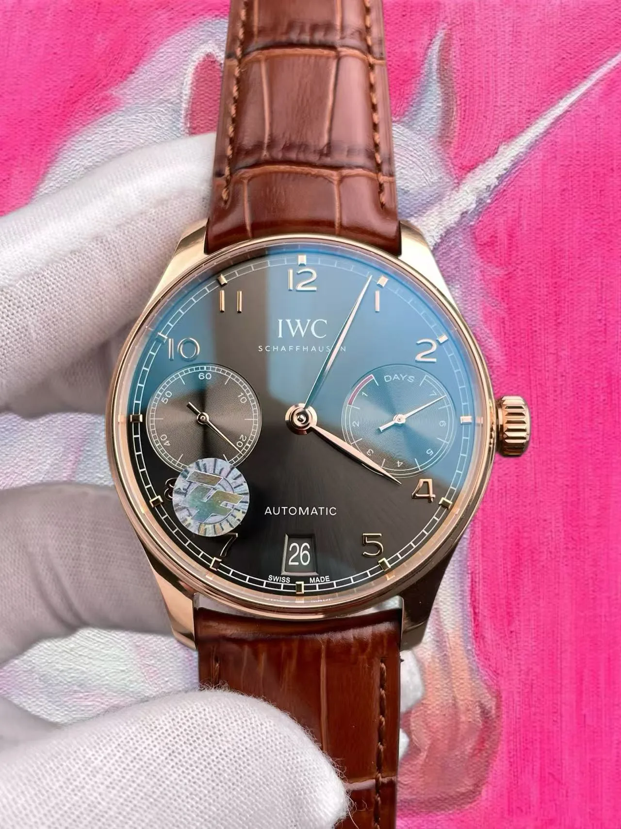 AZ廠 萬國 葡七 玫瑰金 灰盤金針 42mm 52010機芯