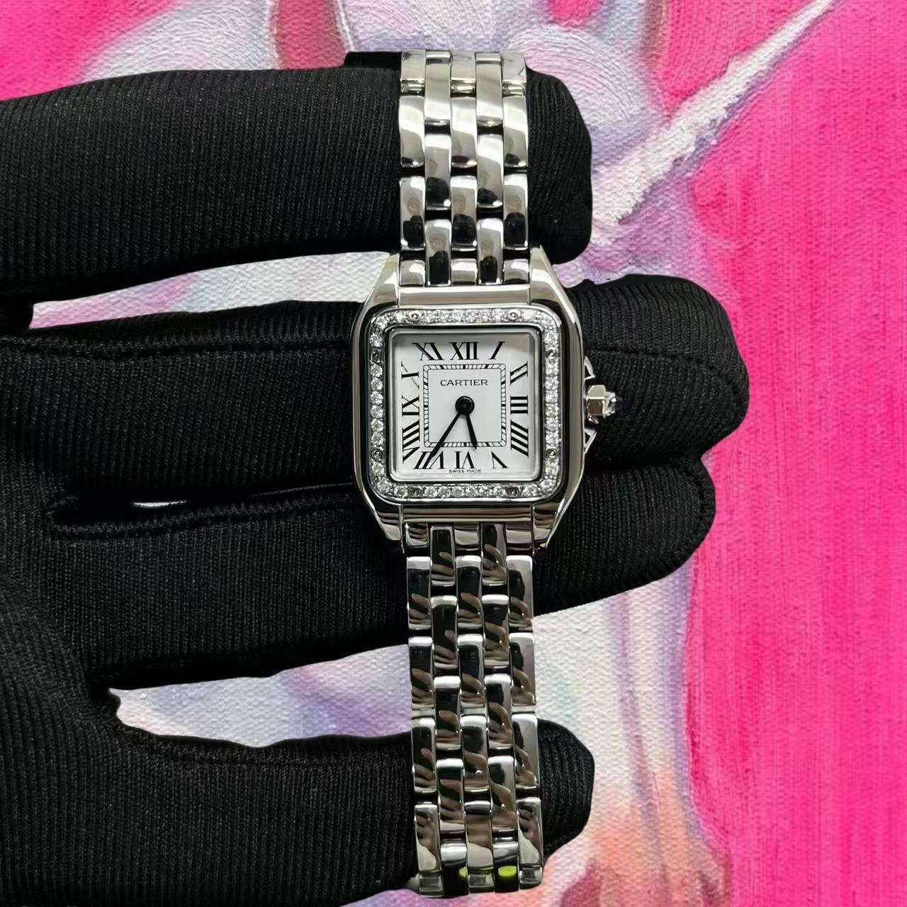 改裝定製 高仿 Cartier 卡地亞 獵豹 女士腕錶