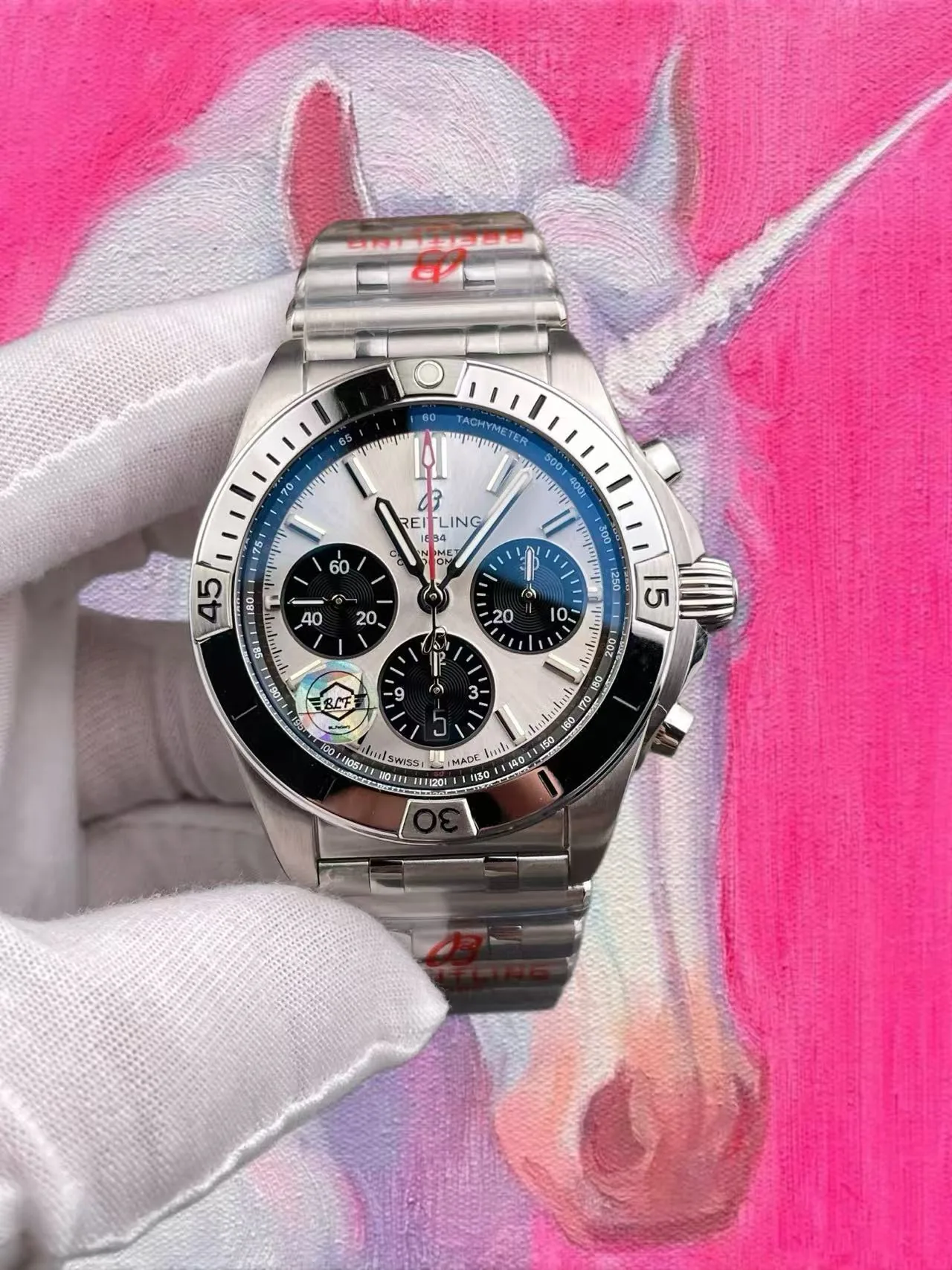 BLF廠 百年靈 機械計時 B01 銀盤 42mm 7750機芯
