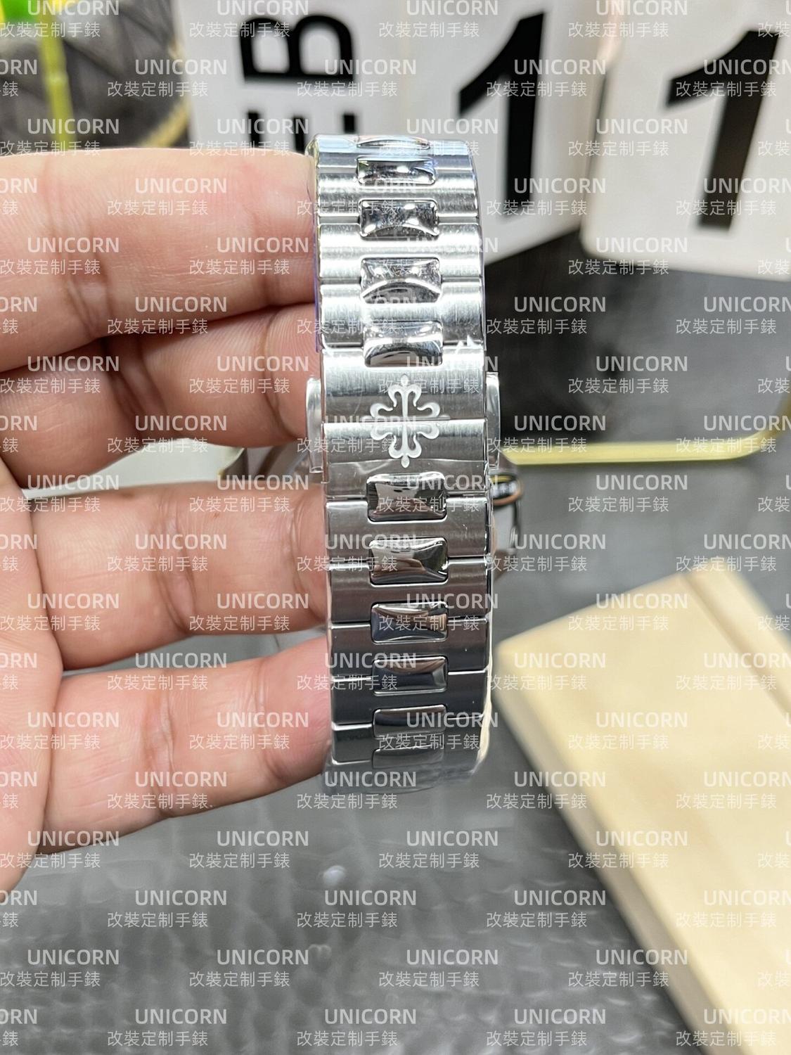 改裝定制 PATEK PHILIPPE 百達翡麗 運動優雅 NAUTILUS系列 鸚鵡螺 40mm 藍色錶盤