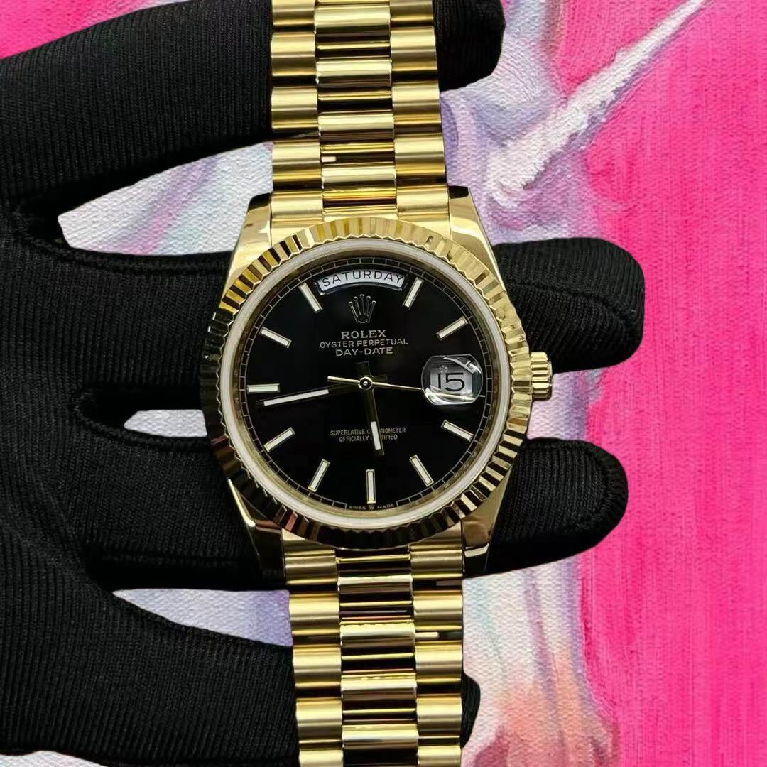 改裝定製 高仿勞力士 Rolex day-date 黑冰糖 M228238-0067