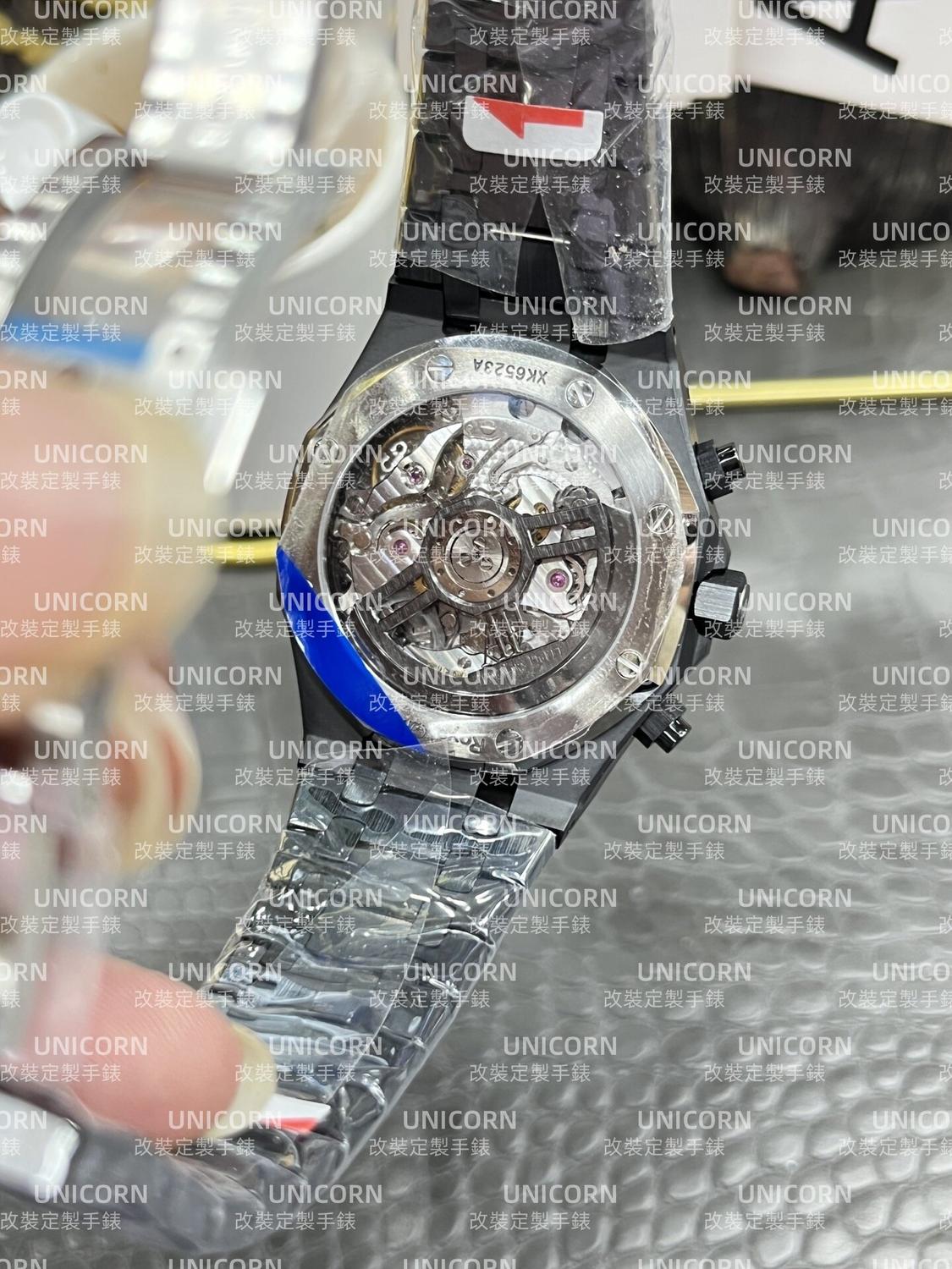 APS廠 AUDEMARS PIGUET 愛彼皇家橡樹ROYAL OAK 計時 陶瓷錶殼錶帶 41mm 黑色錶盤
