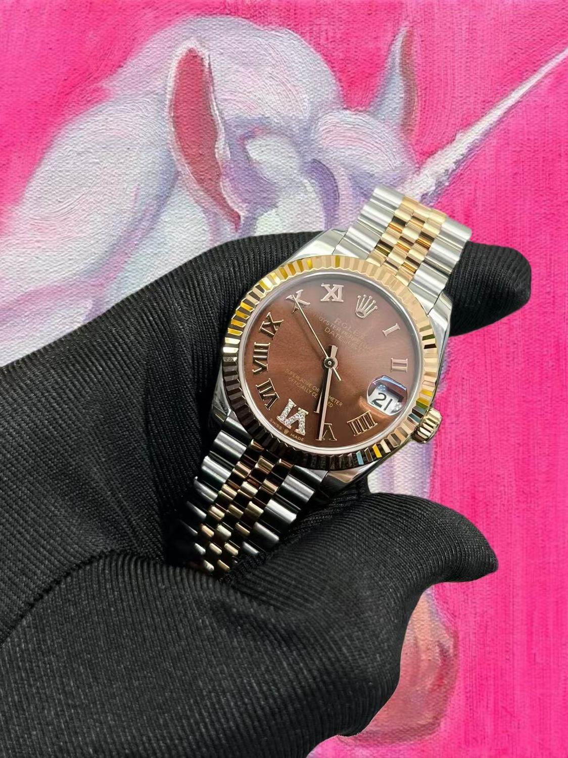 改裝定製 VS廠 ROLEX Datejust勞力士 日誌系列 咖啡盤羅馬刻度 M278271-0004