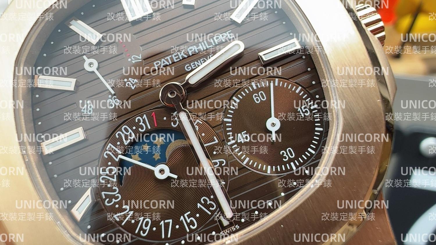 改裝定制 PPF廠 PATEK PHILIPPE 百達翡麗 運動優雅 NAUTILUS系列 鸚鵡螺 40mm 玫瑰金