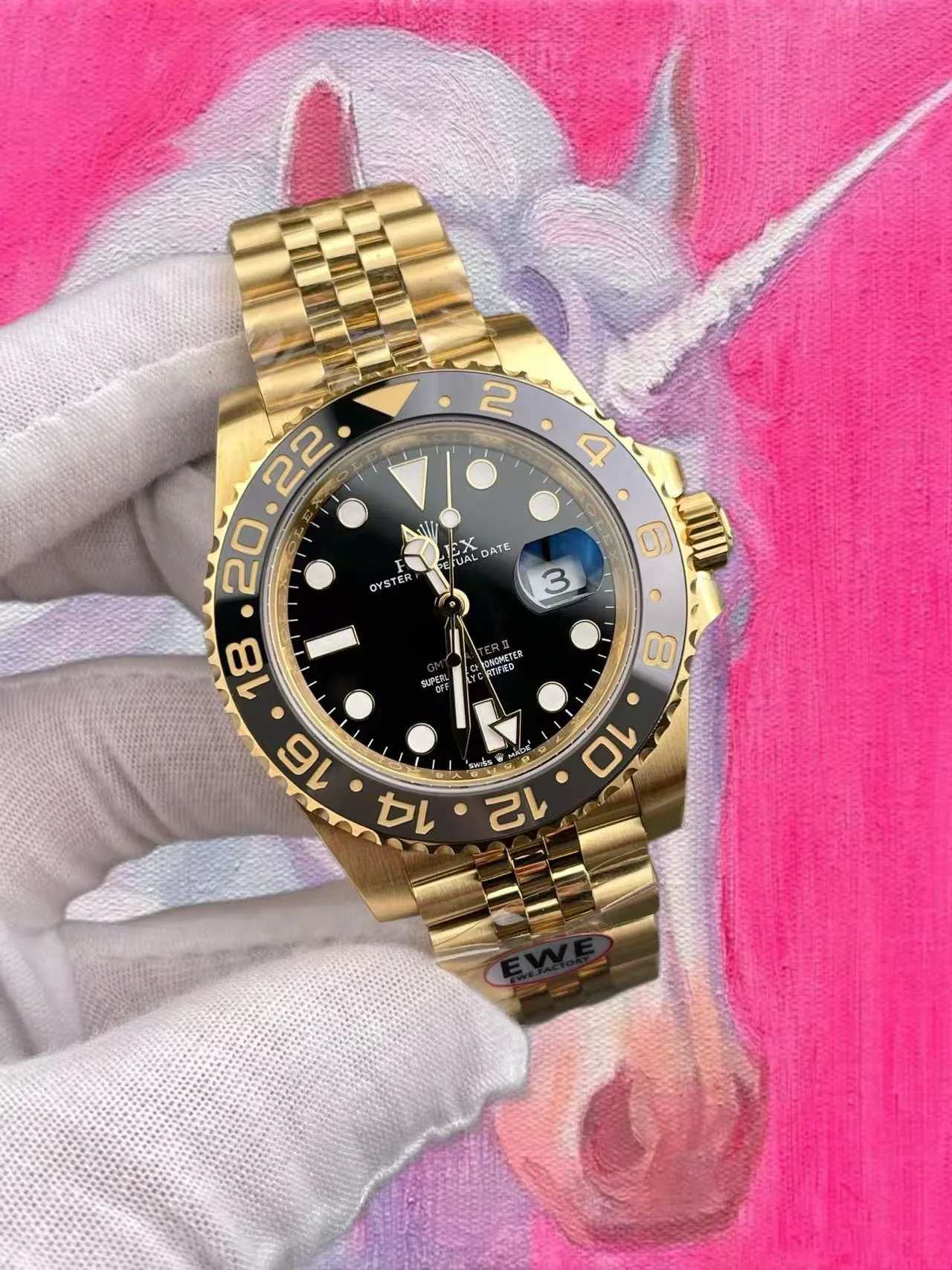 EWE廠 勞力士 格林尼治 全金皮蛋圈 GMT 40mm 3285機芯