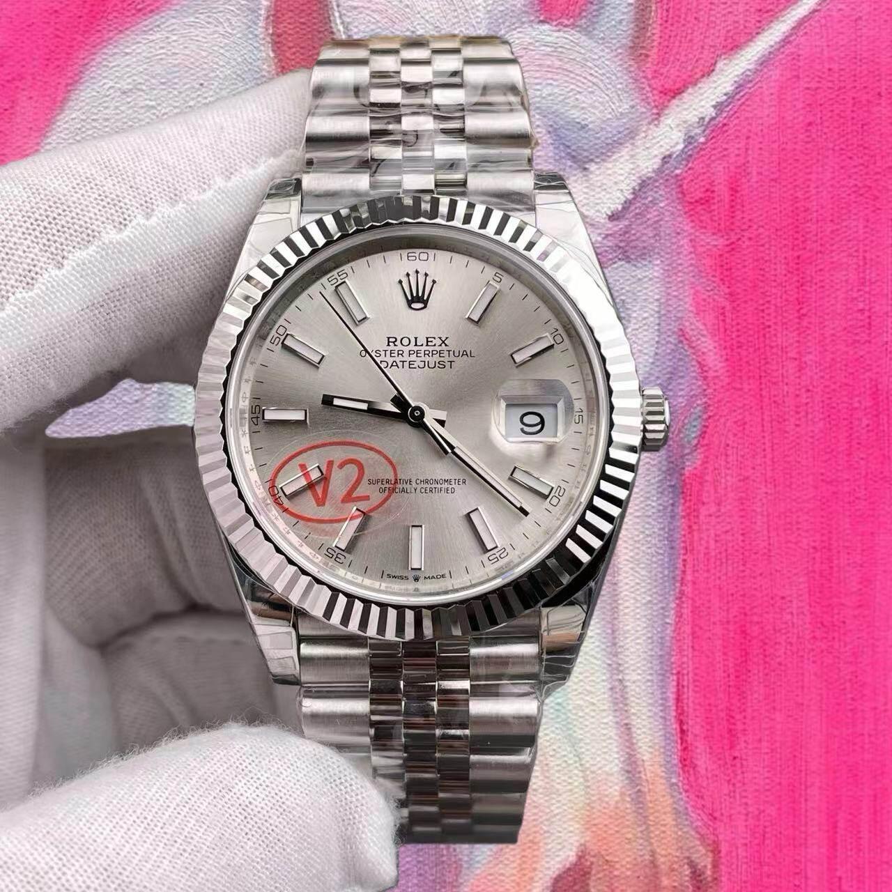  VS廠勞力士 高仿Rolex 星期日誌型 M126334-0004 銀盤