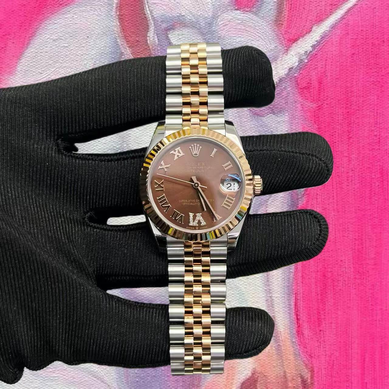  改裝定製 VS廠 高仿ROLEX Datejust勞力士 日誌系列 咖啡盤羅馬刻度 M278271-0004