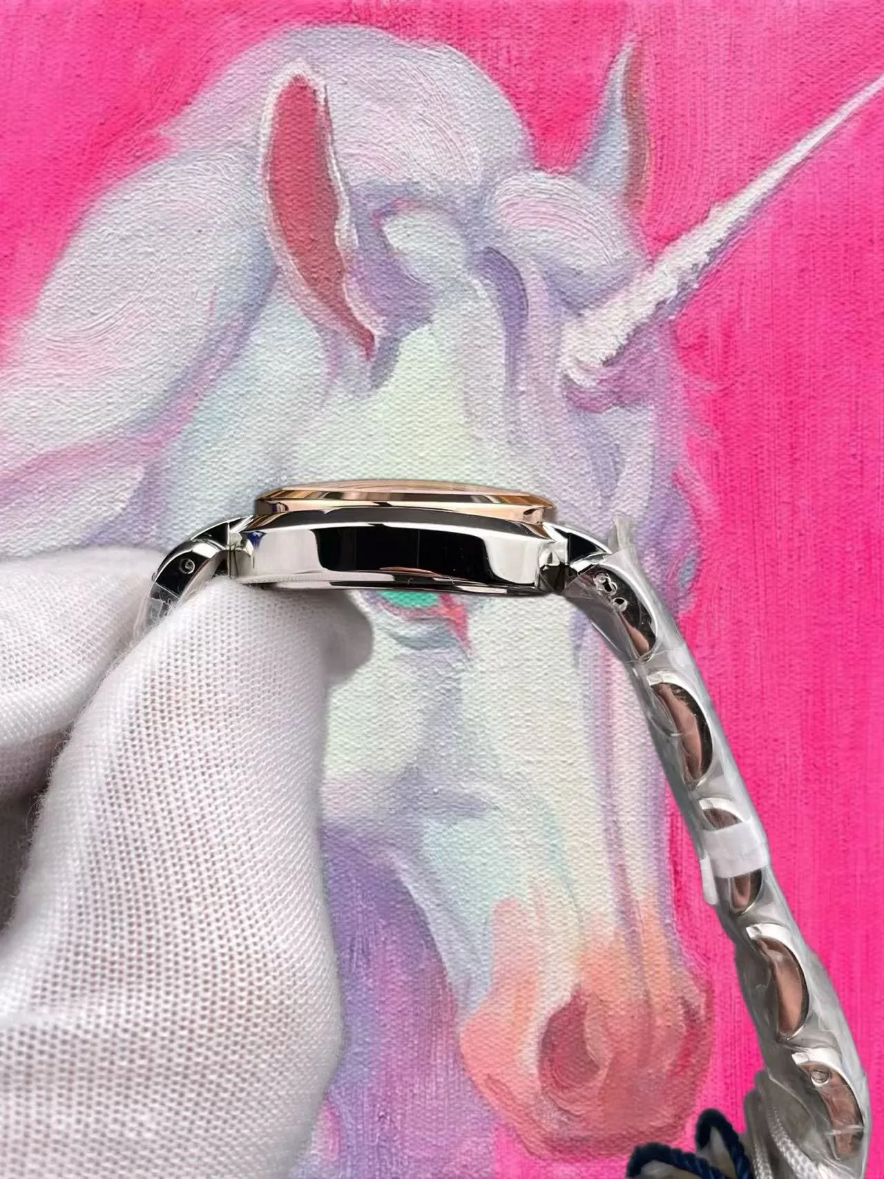 KY廠 浪琴 心月 PrimaLuna 間金貝母 26.5mm 石英