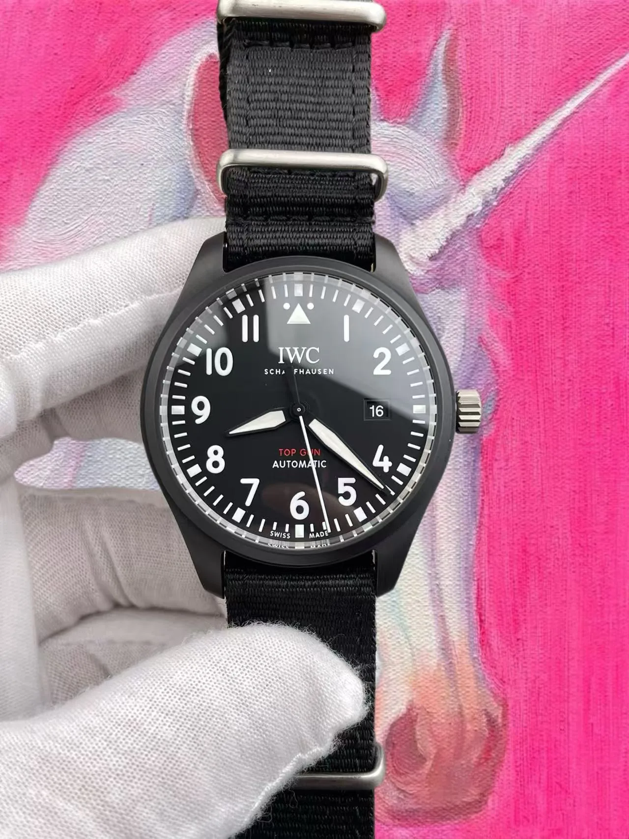 M+廠 IWC萬國 飛行員 TOP GUN 海軍空戰 黑陶 41mm 9015機芯