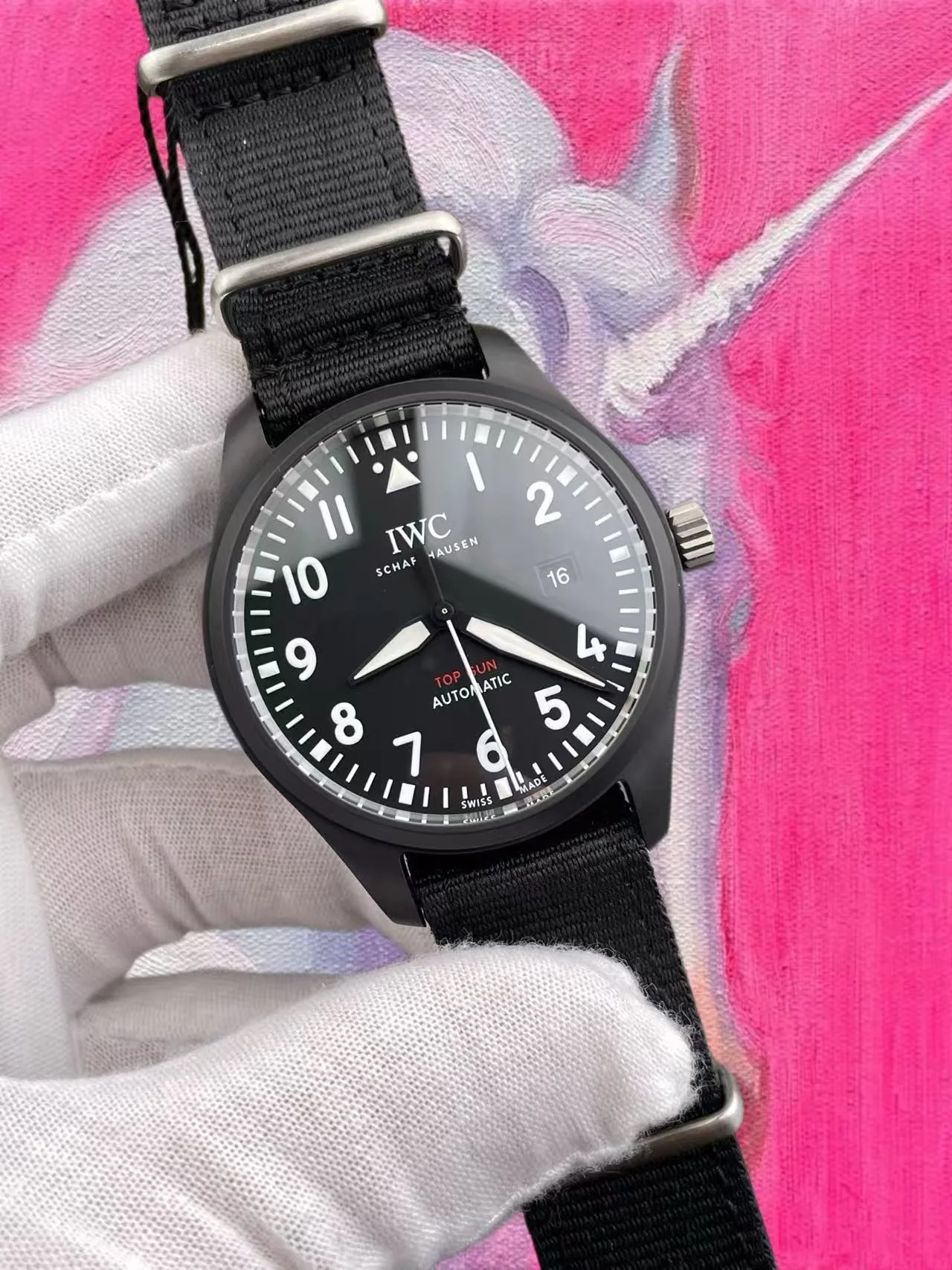 M+廠 IWC萬國 飛行員 TOP GUN 海軍空戰 黑陶 41mm 9015機芯