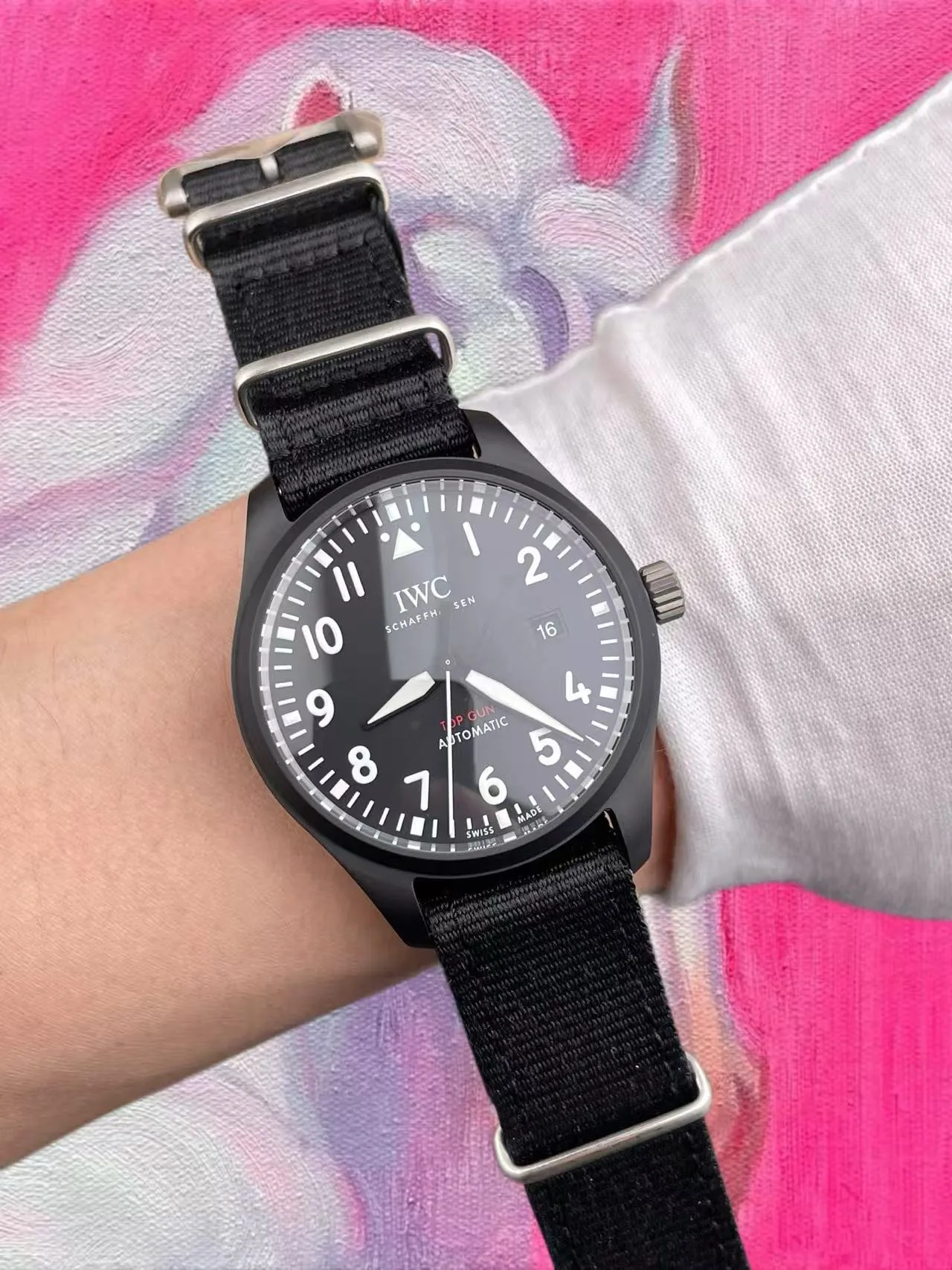 M+廠 IWC萬國 飛行員 TOP GUN 海軍空戰 黑陶 41mm 9015機芯