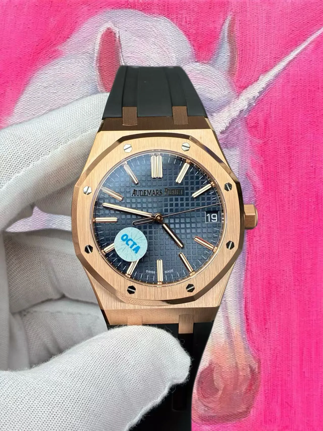 OCTA廠 愛彼 皇家橡樹 15510 玫瑰金藍盤 41mm 4302機芯