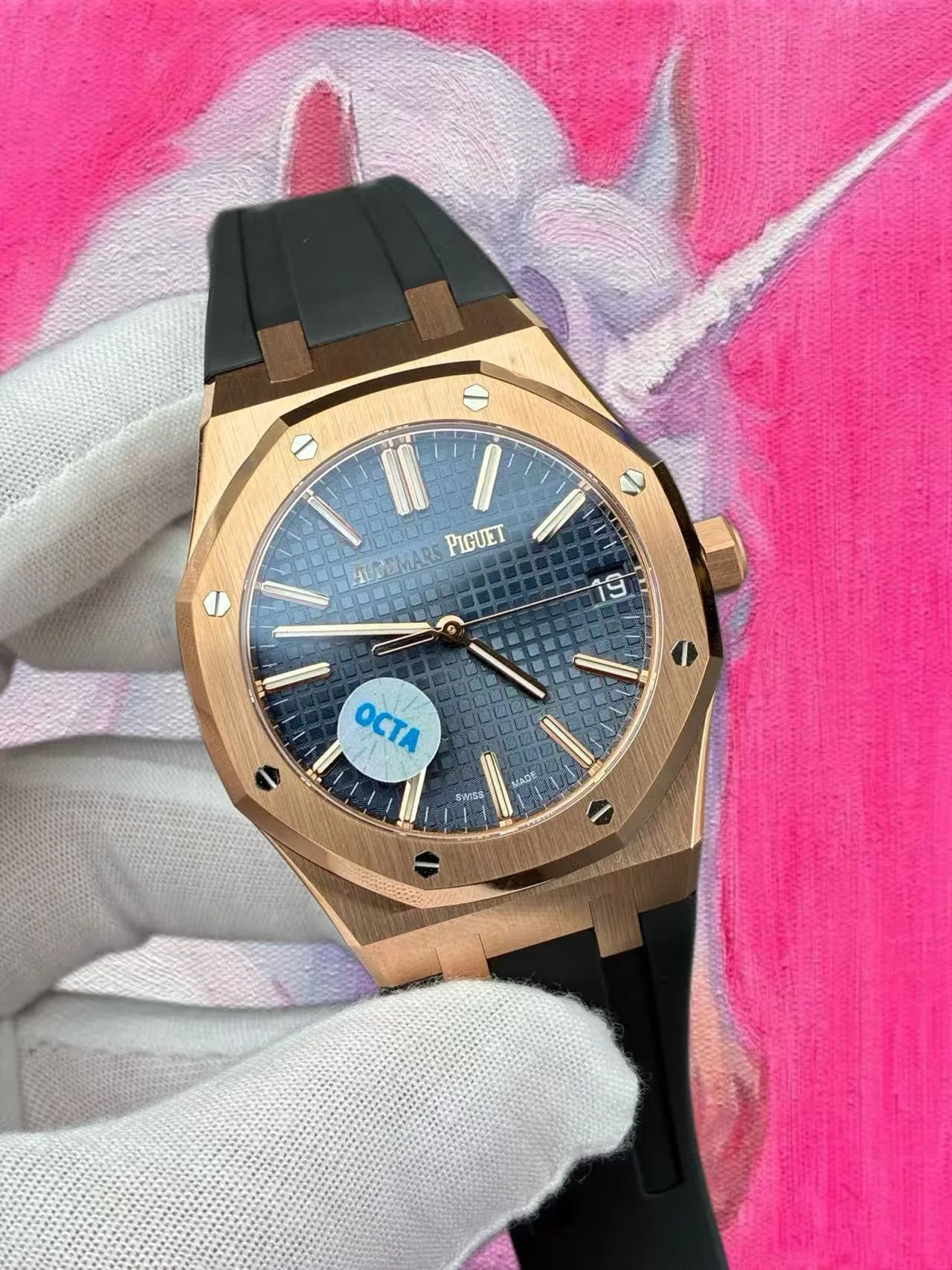 OCTA廠 愛彼 皇家橡樹 15510 玫瑰金藍盤 41mm 4302機芯