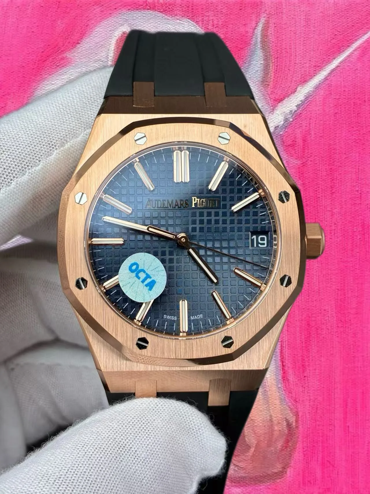 OCTA廠 愛彼 皇家橡樹 15510 玫瑰金藍盤 41mm 4302機芯