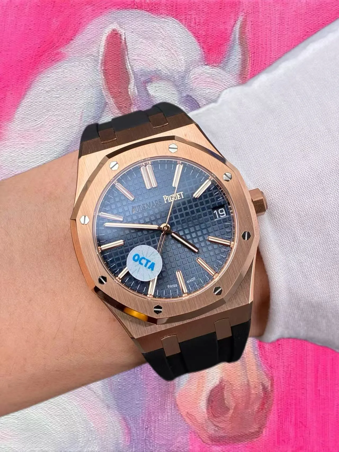 OCTA廠 愛彼 皇家橡樹 15510 玫瑰金藍盤 41mm 4302機芯