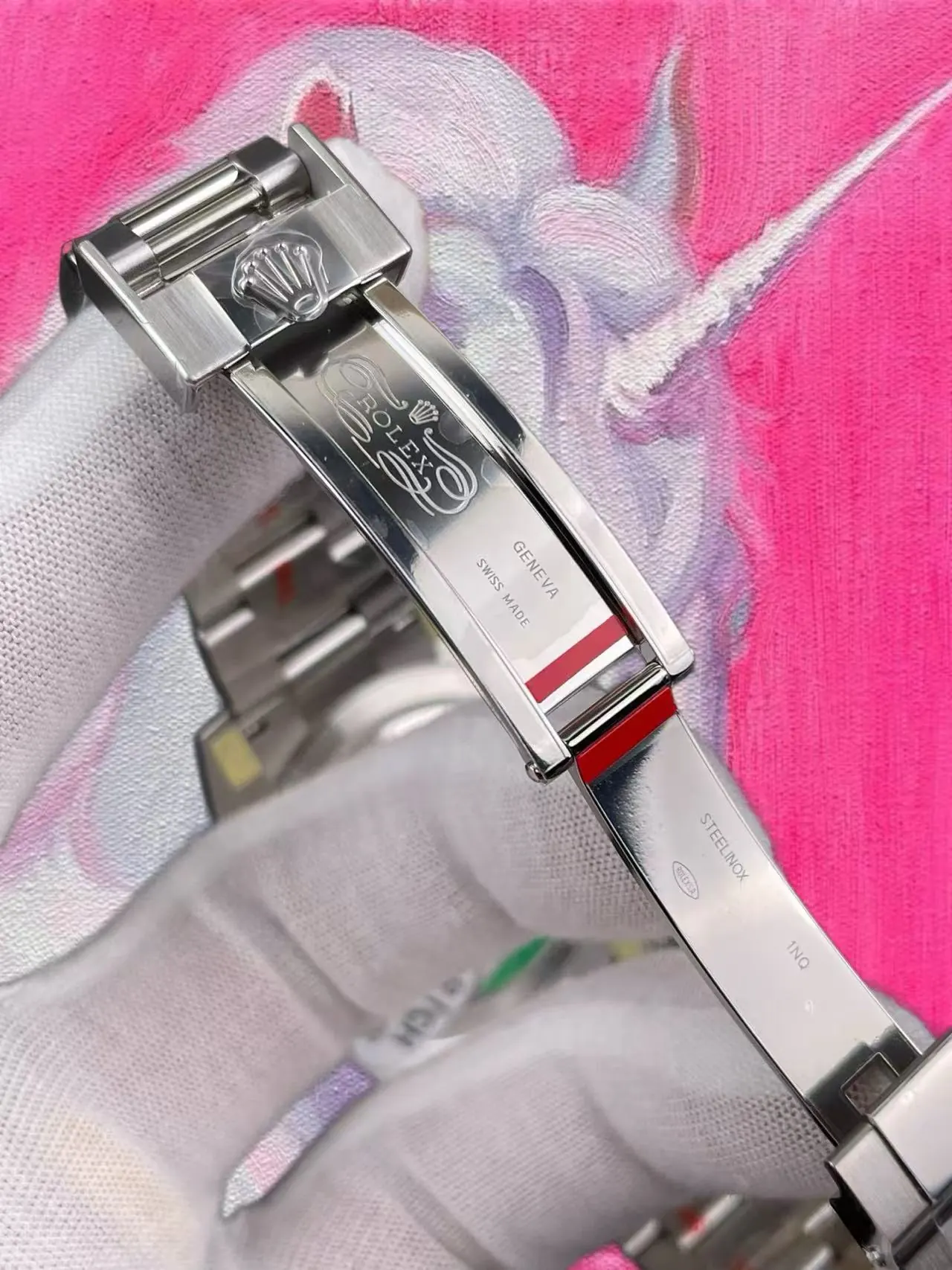 RICH廠 GMT 錶扣:STEELINOX 標記與 F60 編碼