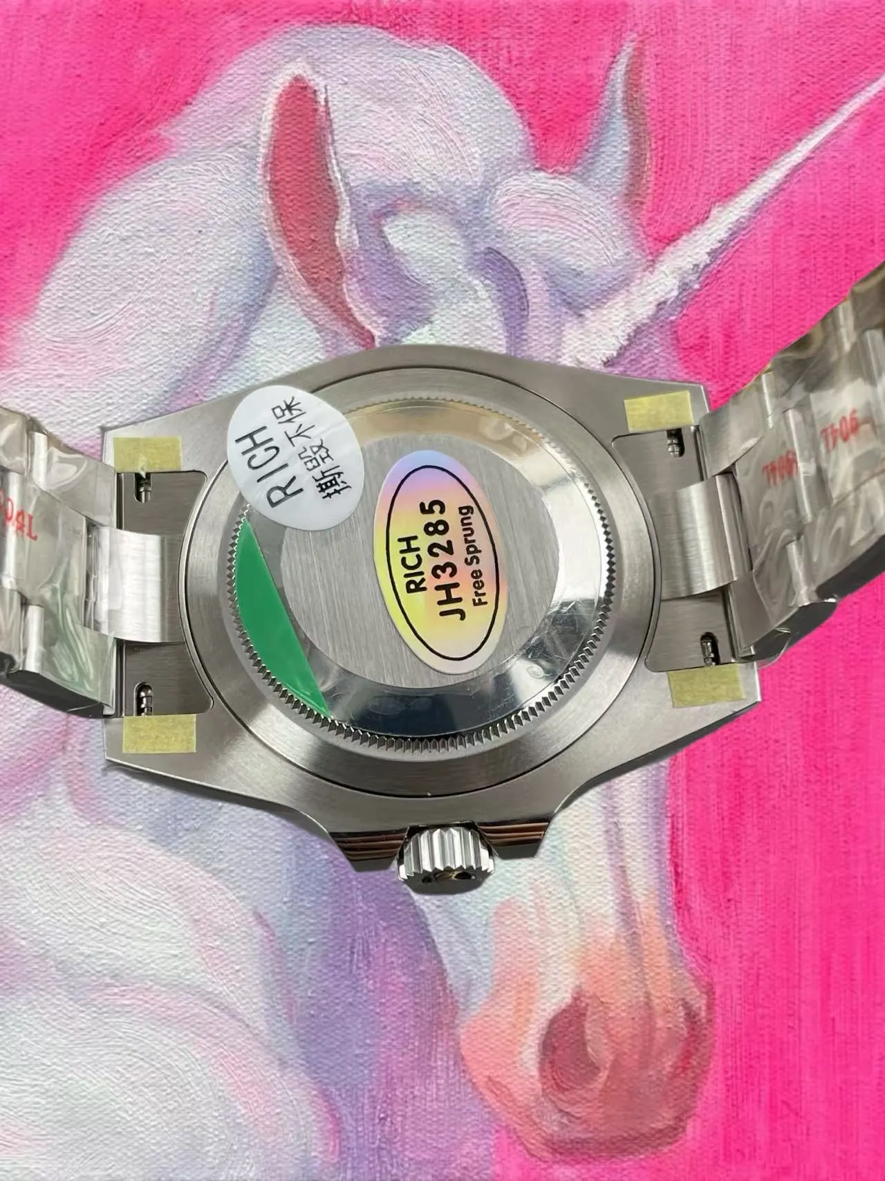 RICH廠 GMT 密底蓋:RICH JH3285 Free Sprung 出廠標