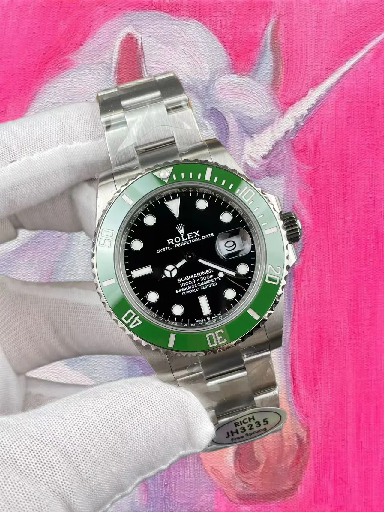 RICH廠 勞力士 潛航者綠水鬼 41mm 四代翠綠圈 JH3235 無卡度機芯 配重砝碼