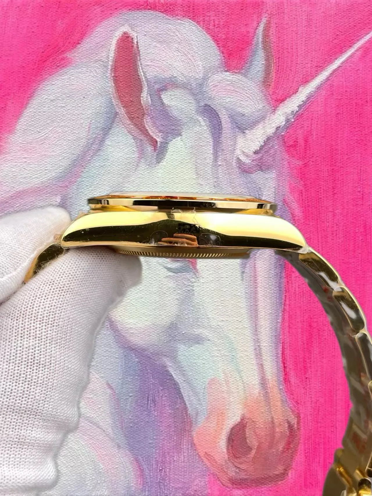 S廠/Sonic 勞力士 全金迪通拿 白貝母 橙色寶石圈 40mm 4801機芯 字面真鑽