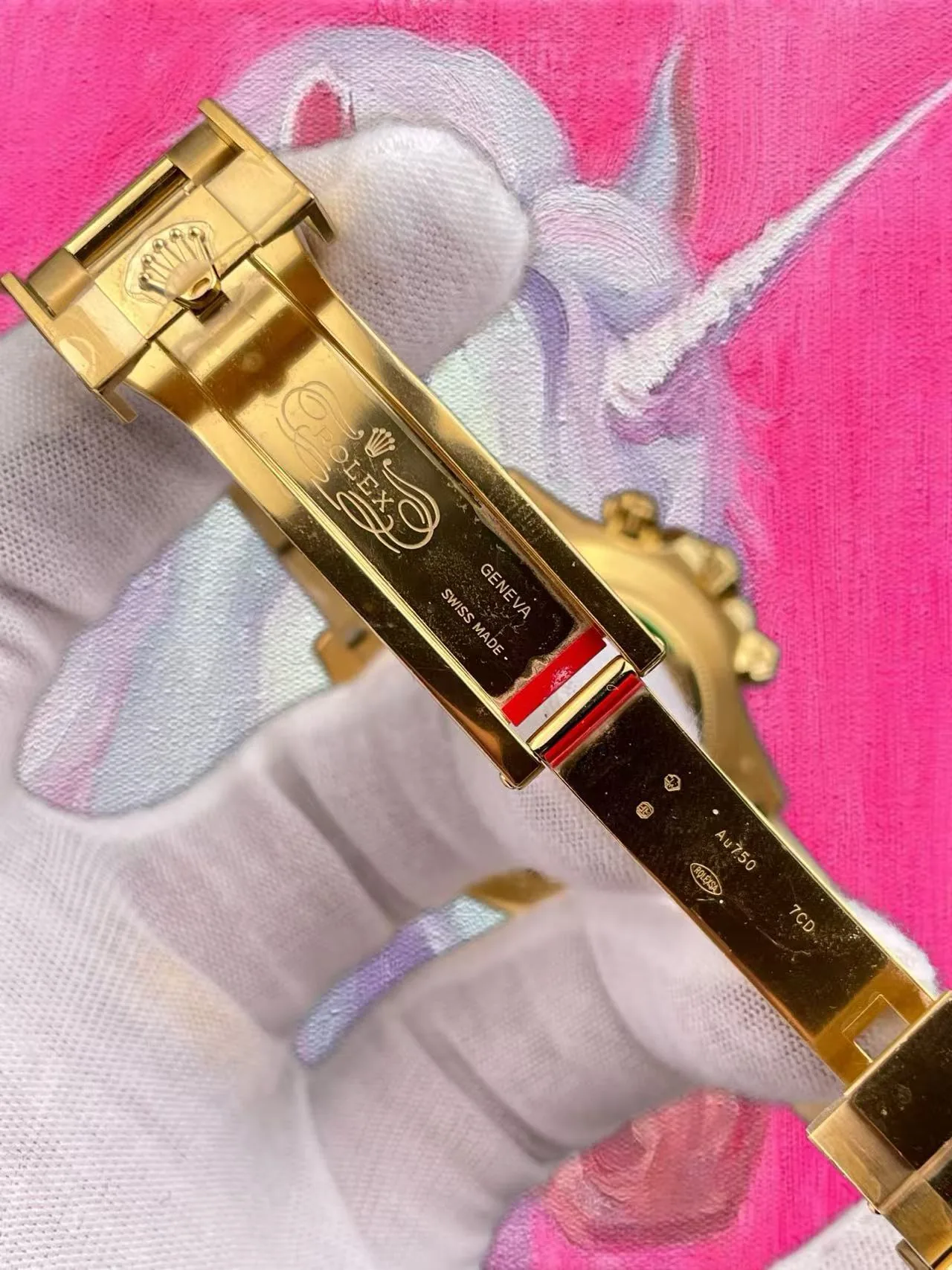 S廠/Sonic 勞力士 全金迪通拿 白貝母 橙色寶石圈 40mm 4801機芯 字面真鑽