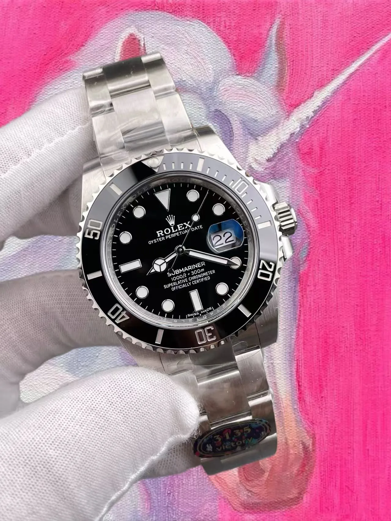 V廠 勞力士 潛航者黑水鬼 40mm 二代 3135機芯 黑盤黑圈