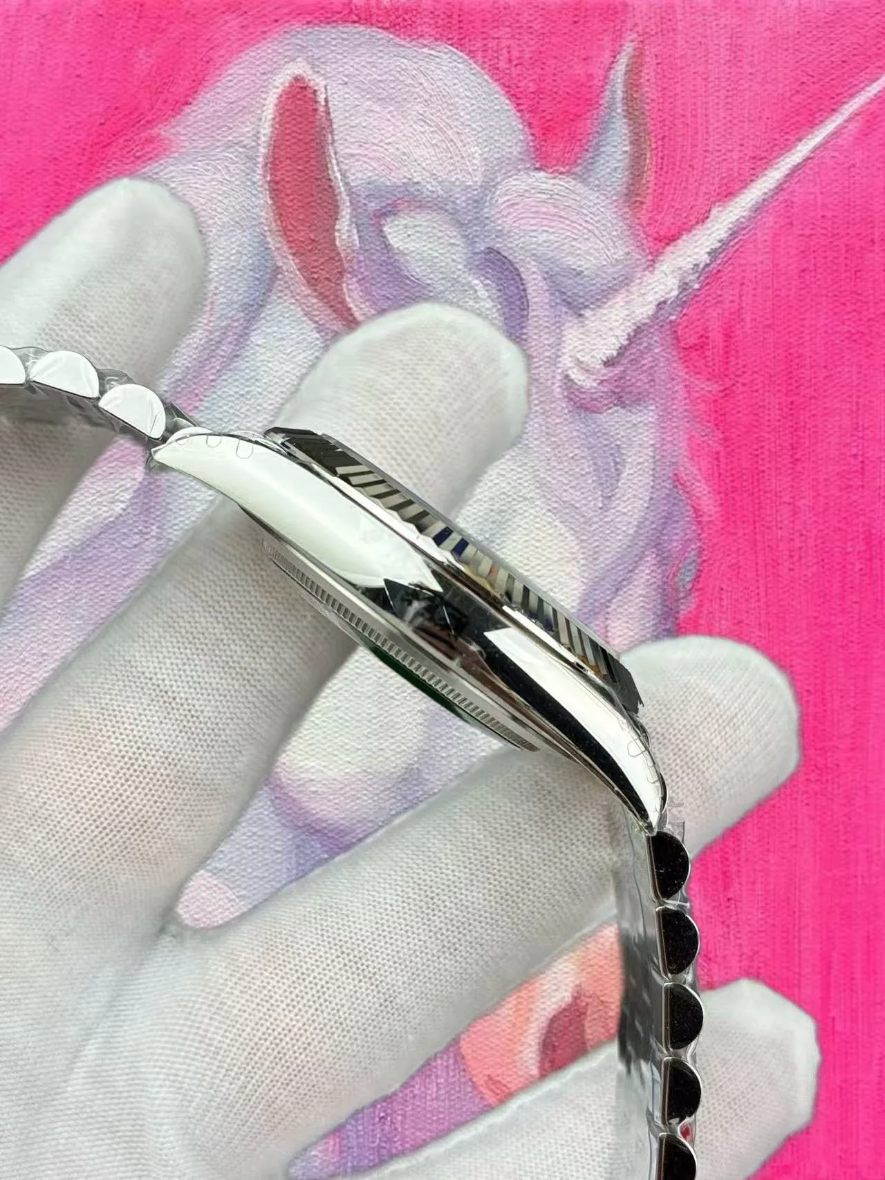 VS廠 勞力士 日志型 41mm 銀盤條釘 五珠鏈 3235 無卡度機芯 配重135G